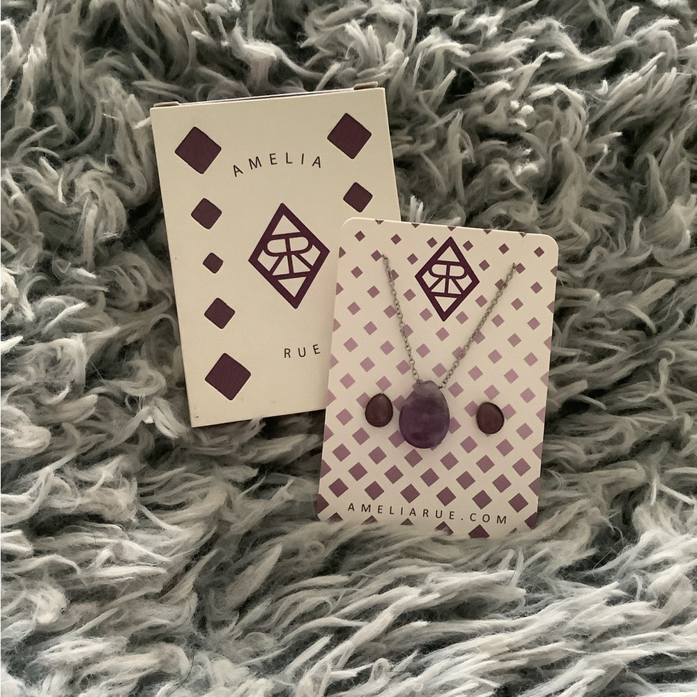 Amelia Rue Purple Pendant Necklace